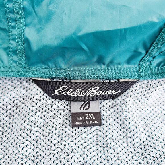 Eddie Bauer Soft Shell Lightweight Pullover Hooded Windbreaker 1/2 Jacket 2XL - Picture 4 of 6